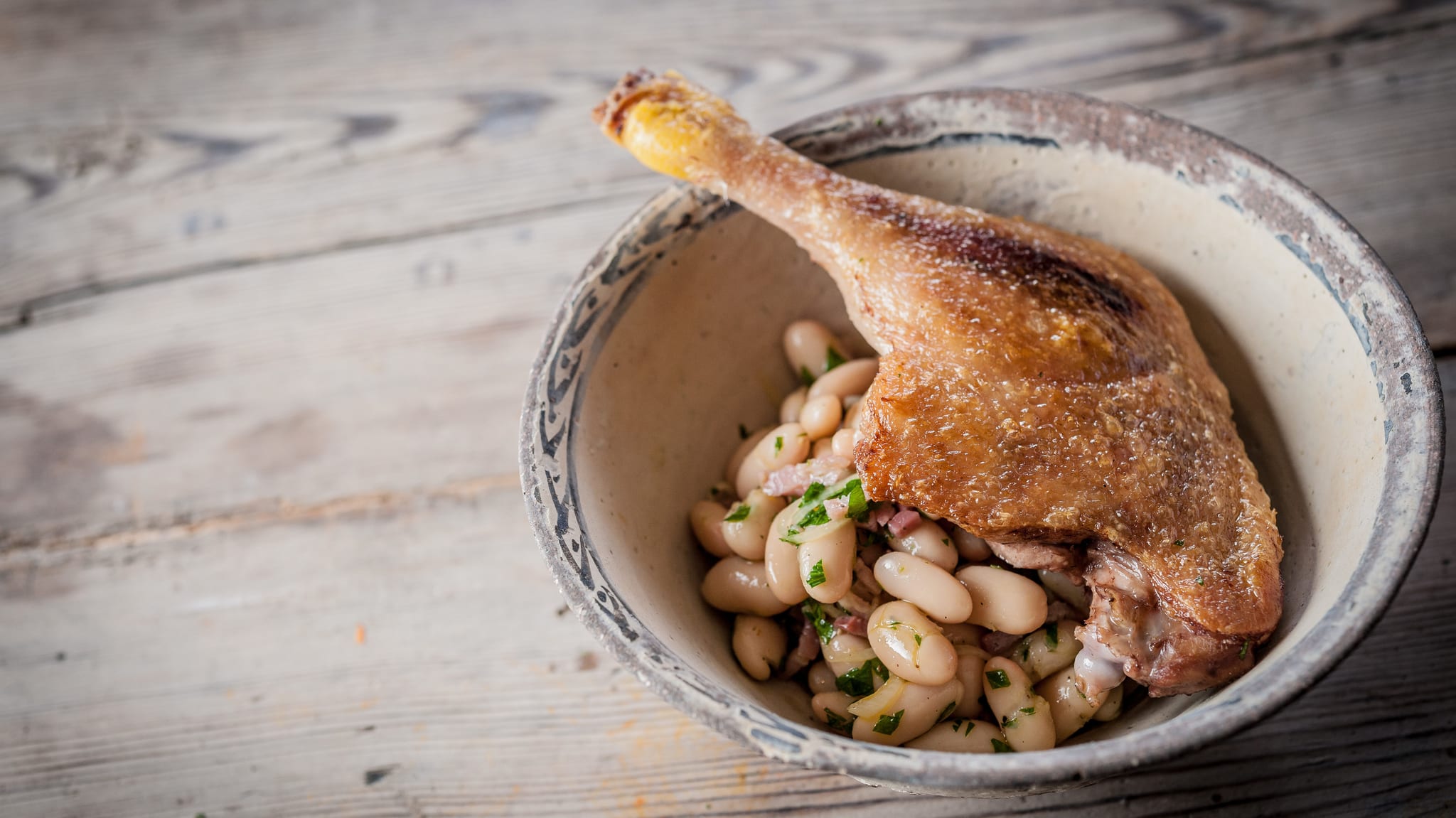 Confit duck leg cassoulet - Step 1