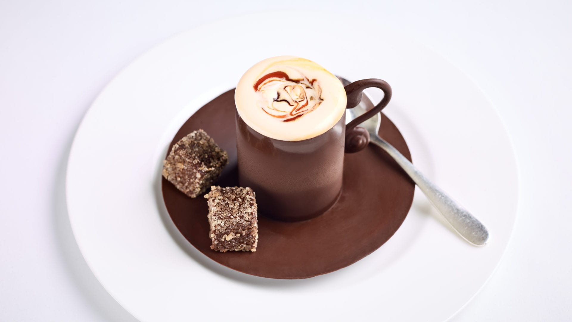 Chocolate coffee cup (café crème) - Step 1
