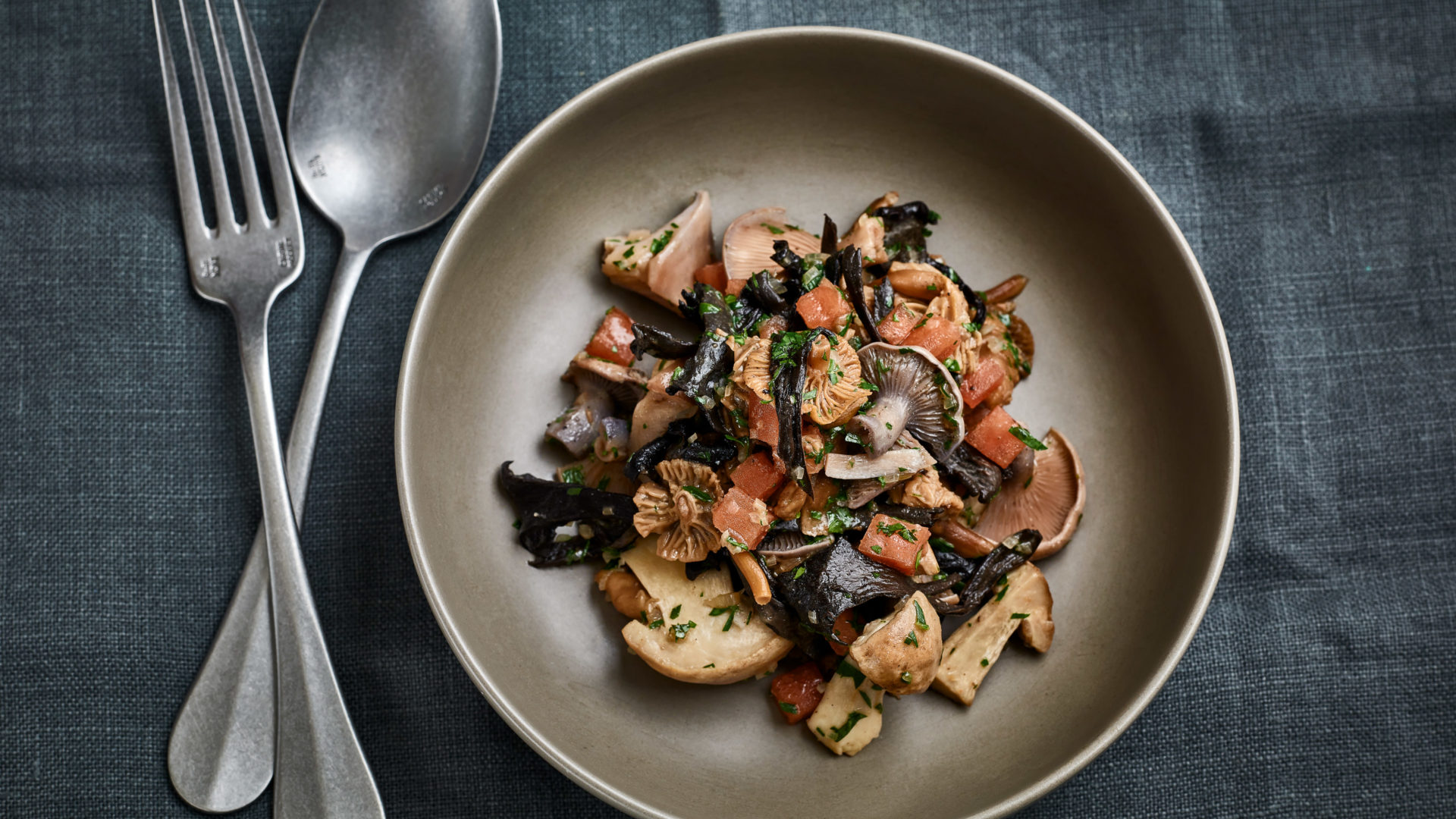 Fricassée of wild mushrooms